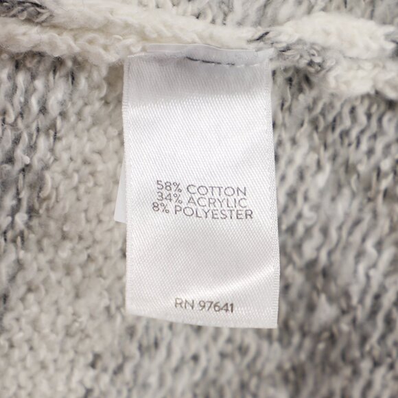 J.JILL Fair Isle Cable Knit Cozy Sweater Barley Ivory/Gray Size 1X - Picture 7 of 7